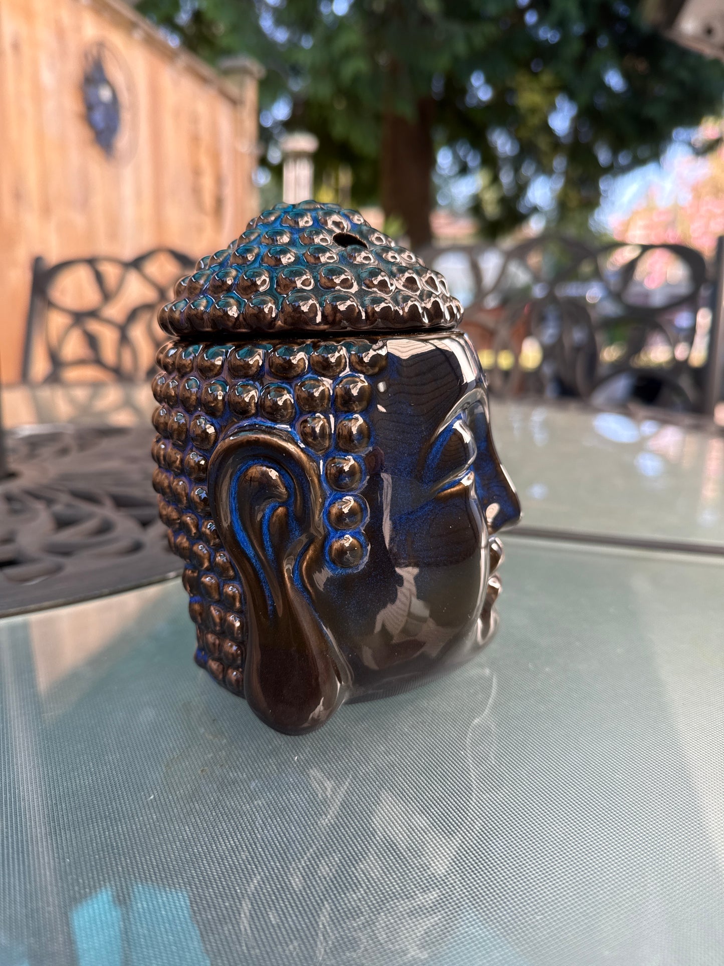 Wax Melter - Buddha Head - Midnight Blue