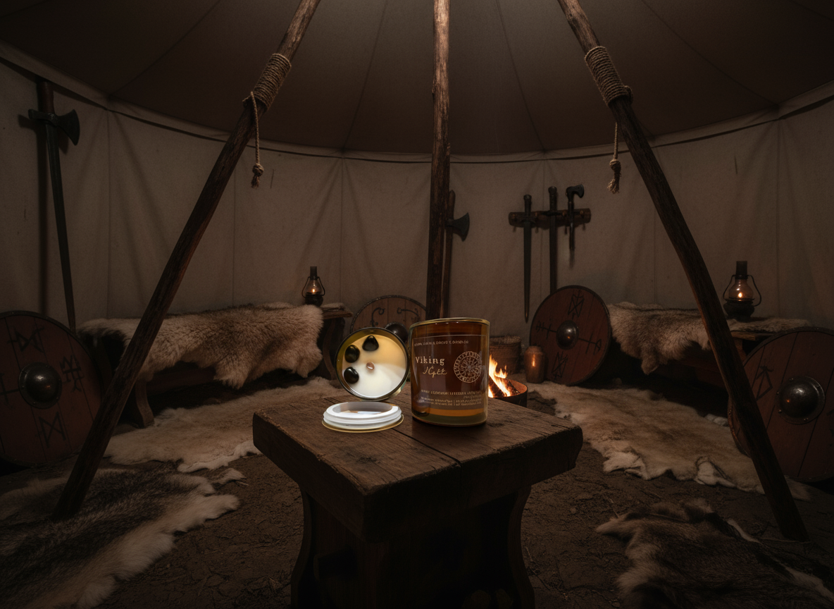 Viking Night Candle