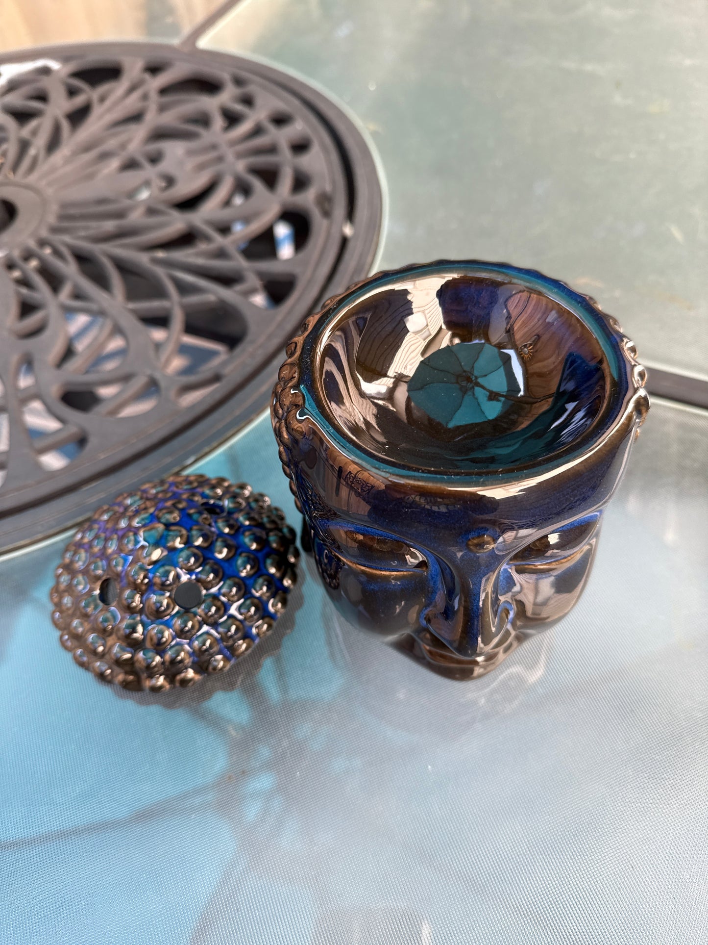 Wax Melter - Buddha Head - Midnight Blue
