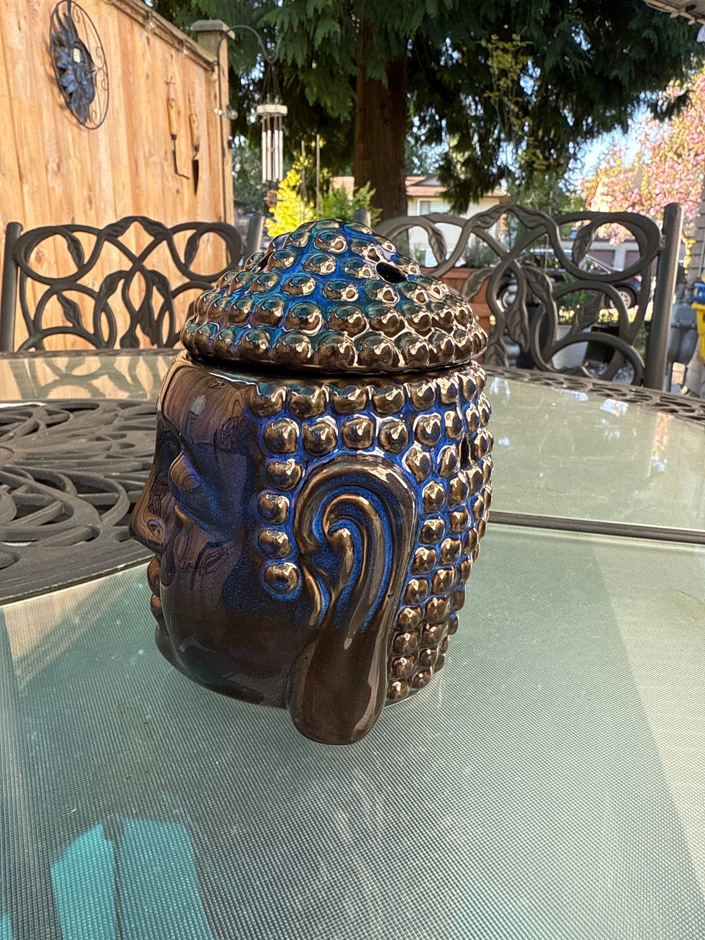 Wax Melter - Buddha Head - Midnight Blue