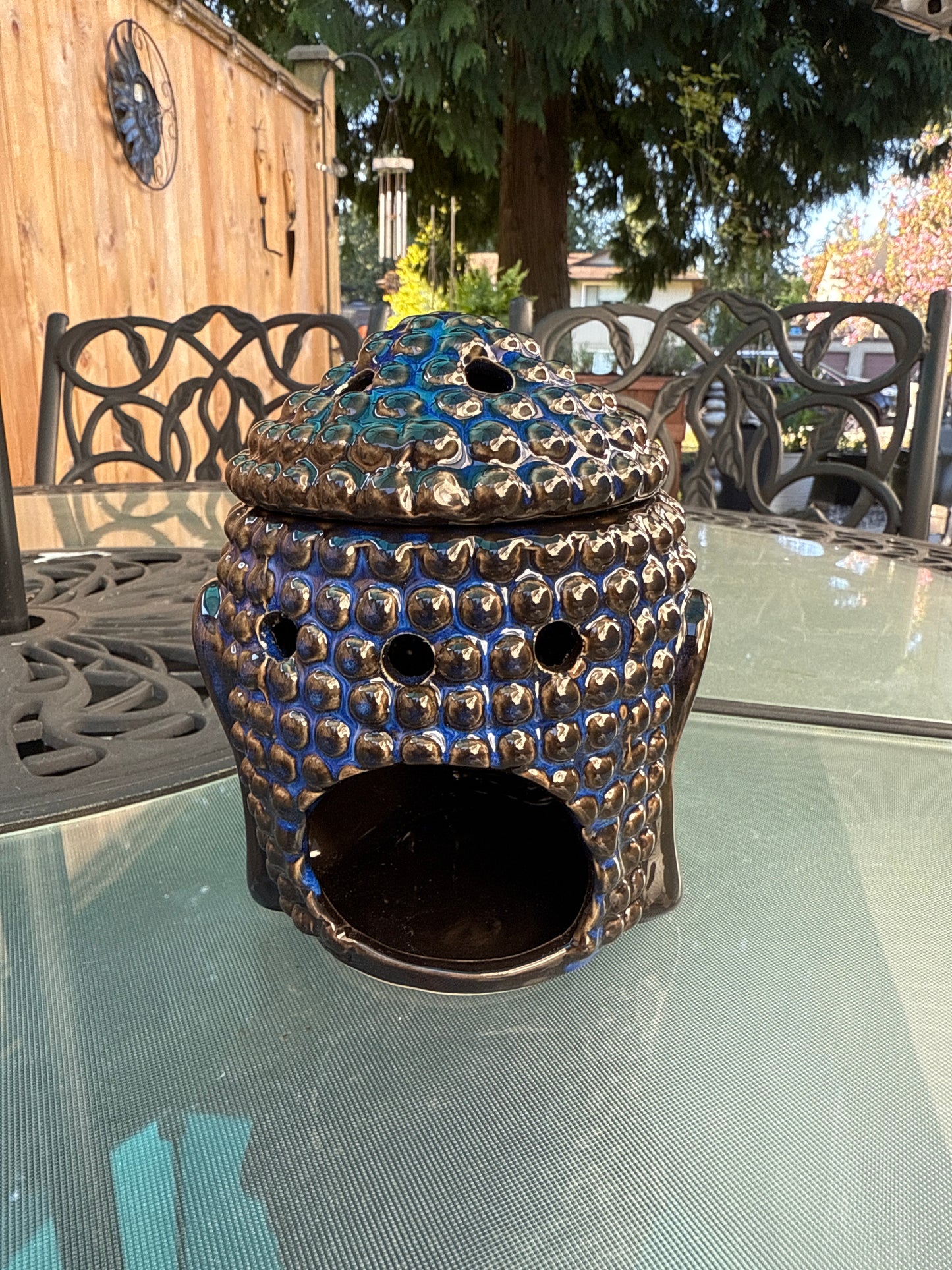 Wax Melter - Buddha Head - Midnight Blue